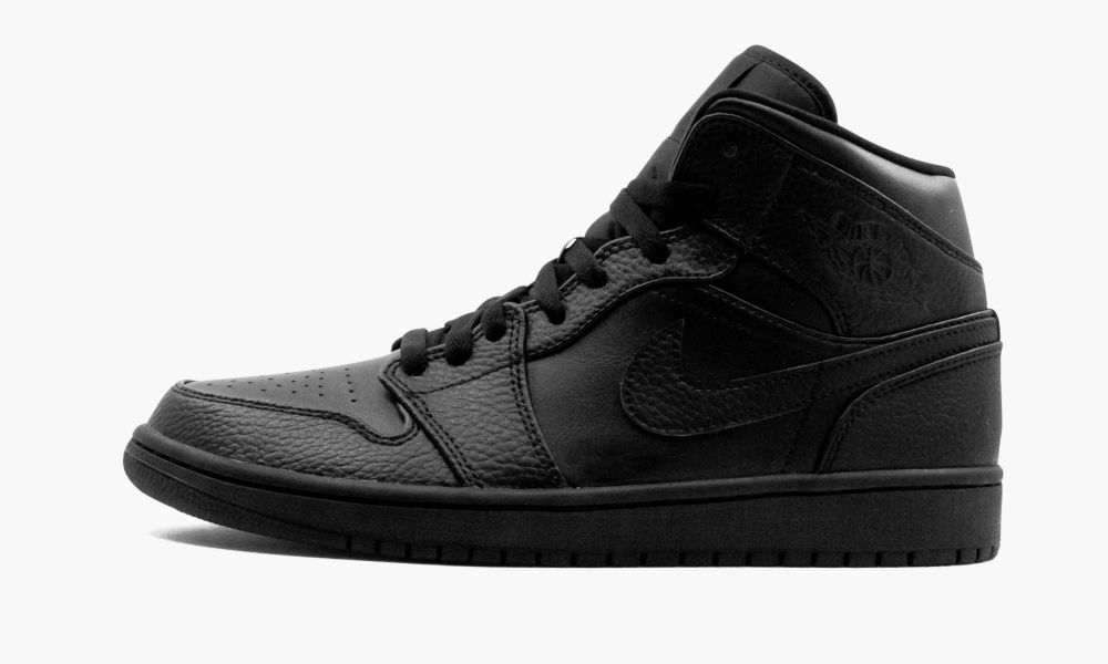 Sapatos Nike Air Jordan 1 Medio "Triple Black" Masculino Pretas | Portugal-2907148