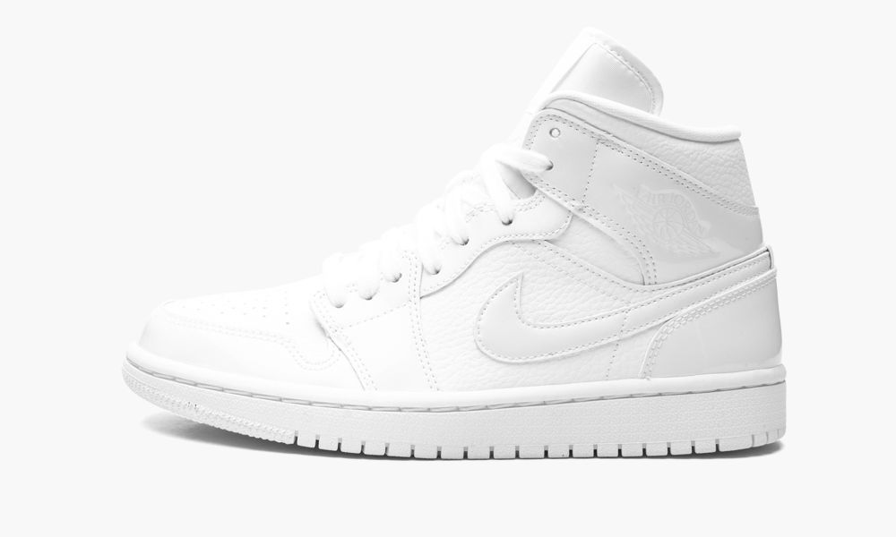 Sapatos Nike Air Jordan 1 Medio "Triple White" Feminino Branco | Portugal-4902568