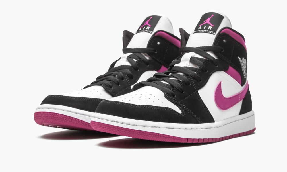 Sapatos Nike Air Jordan 1 Medio W "Magenta" Feminino Pretas Branco | Portugal-6039478