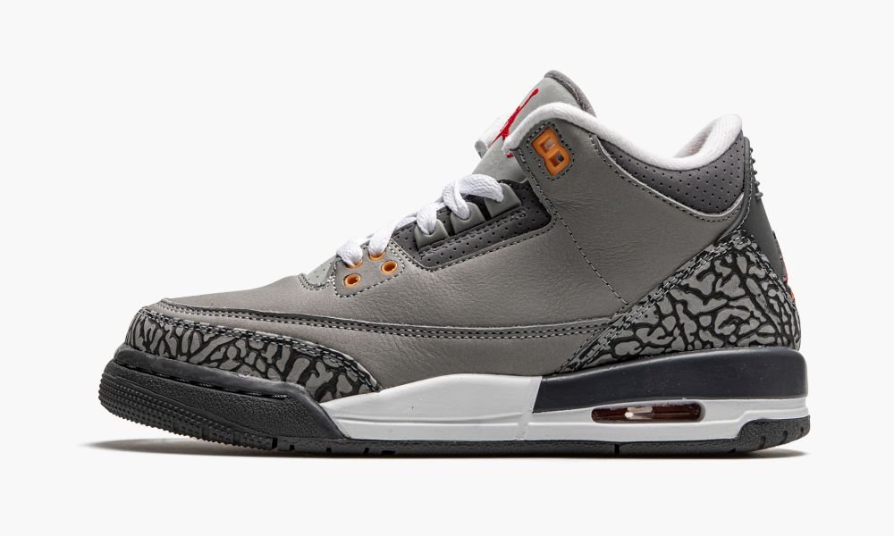 Sapatos Nike Air Jordan 3 Retro GS "Cool Grey" Criança Prateadas Vermelhas Cinzentas Cinzentas Escuro | Portugal-7405329