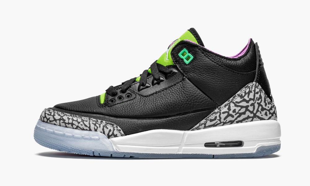 Sapatos Nike Air Jordan 3 Retro GS "Electric Green" Criança Pretas Branco Verdes | Portugal-8721945