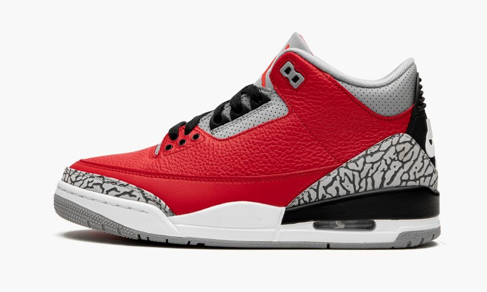 Sapatos Nike Air Jordan 3 Retro "Red Cement/Unite" Masculino Pretas Vermelhas Cinzentas | Portugal-8071324