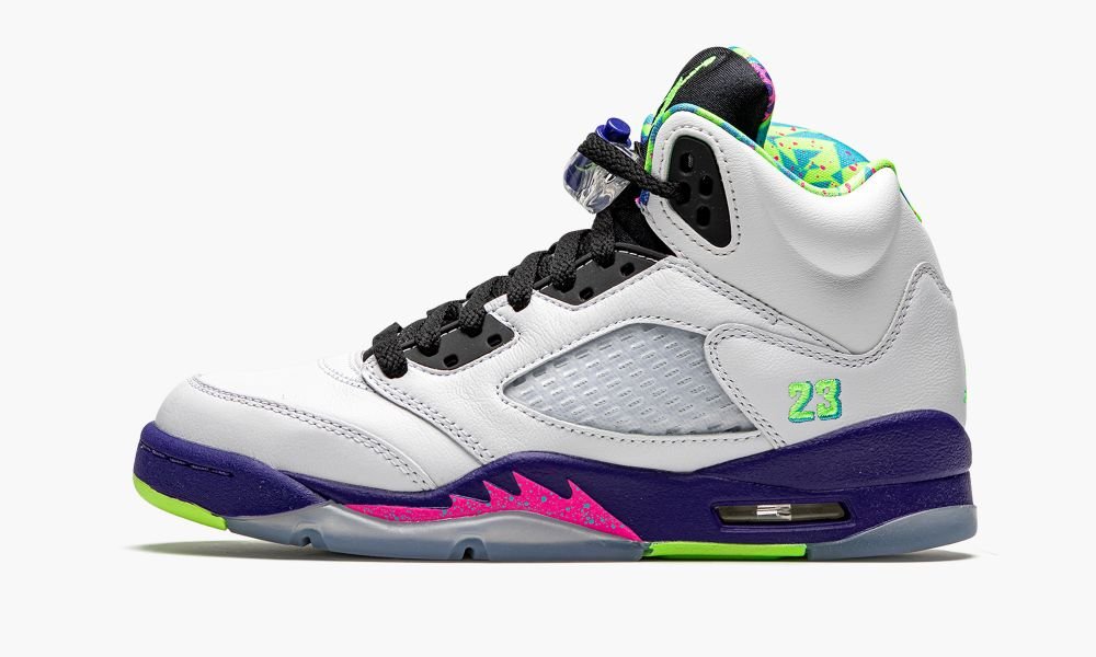 Sapatos Nike Air Jordan 5 GS "Alternate Bel-Air" Criança Pretas Branco Roxo Rosa | Portugal-6519284