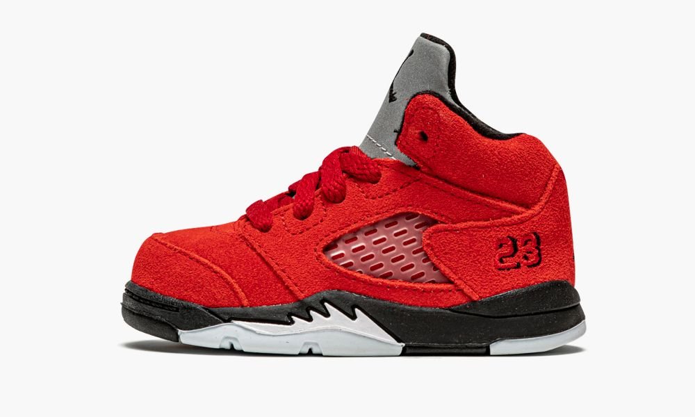 Sapatos Nike Air Jordan 5 (TD) "Raging Bull" Criança Pretas Vermelhas | Portugal-1973082