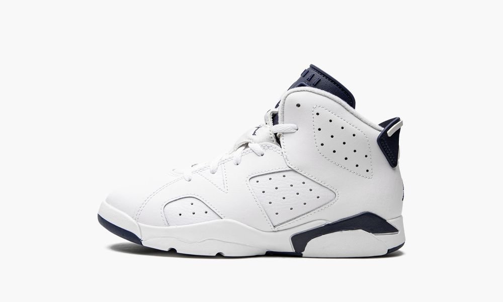 Sapatos Nike Air Jordan 6 Retro PS "Midnight Navy 2022" Criança Branco Azul Marinho | Portugal-9302718