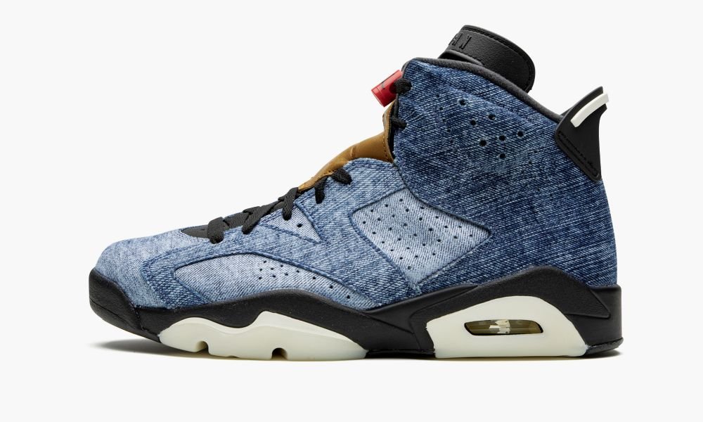 Sapatos Nike Air Jordan 6 "Washed Denim" Masculino Pretas Vermelhas Azuis | Portugal-8370192