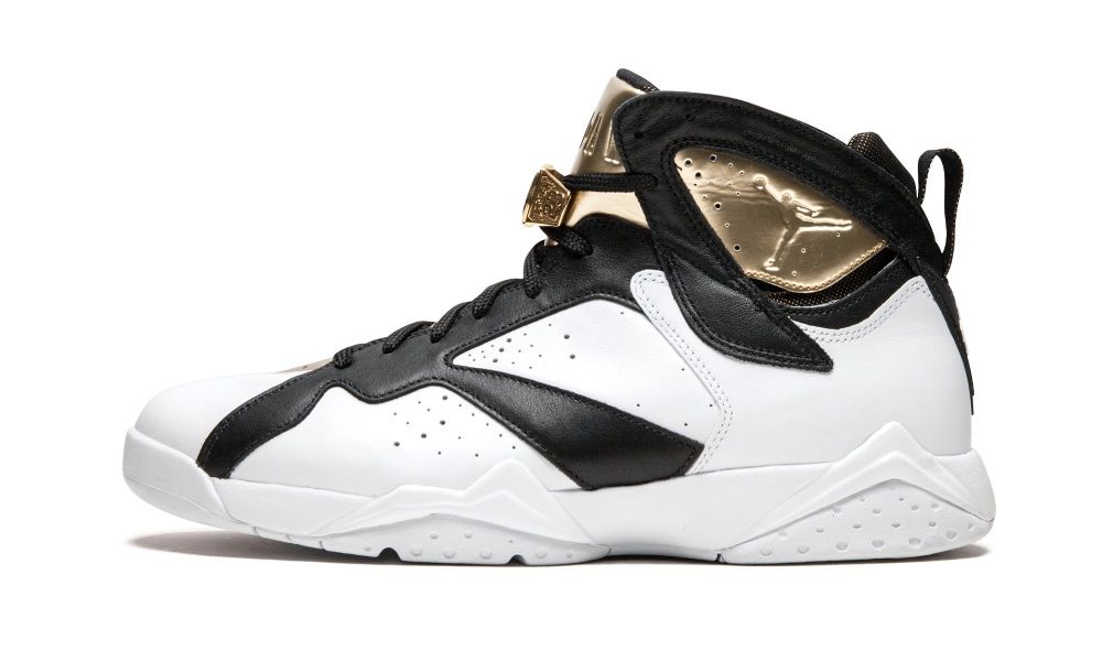 Sapatos Nike Air Jordan 7 Retro "Champagne" Masculino Pretas Branco Pretas Douradas | Portugal-7320694