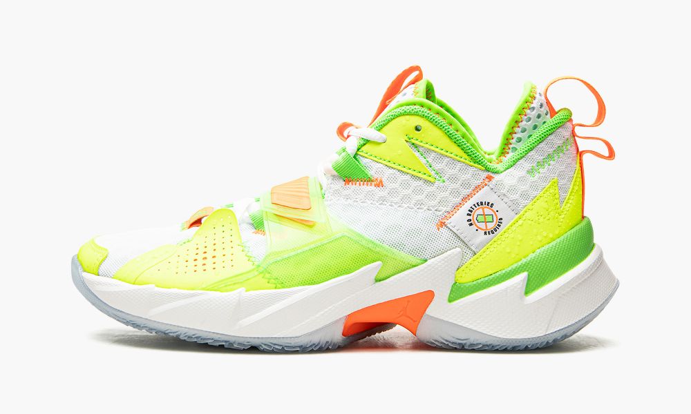 Sapatos Nike Air Jordan Why Not Zer0. "Splash Zone" Masculino Branco Laranja Verdes | Portugal-8679135